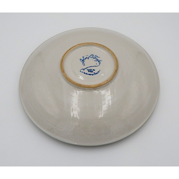 John B Taylor Ceramics Leaf Chip Dip Salsa Pottery 12" Round Serving Platter USA - Picture 5 of 10